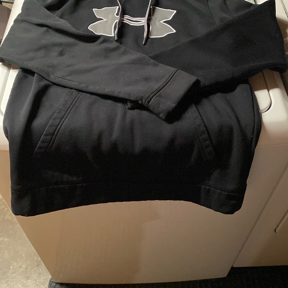 Under Armour Black Hoodie with Gray Logo - Picture 2 of 5